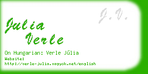 julia verle business card