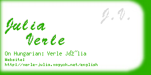 julia verle business card